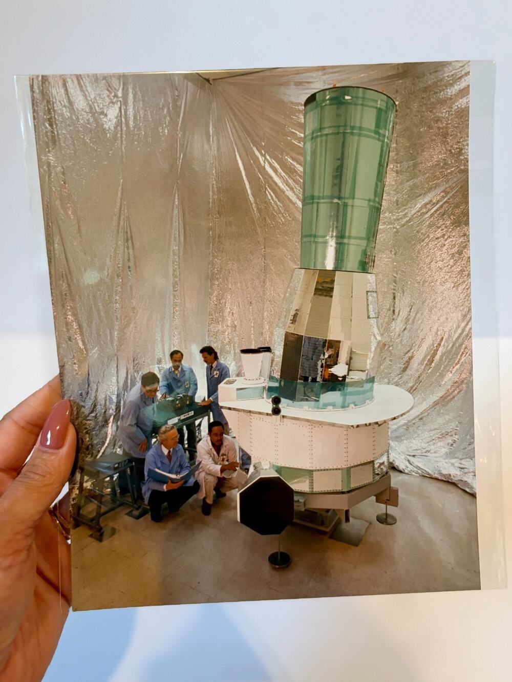 NASA Photo Space Satellite Prototype Lab 8x10 Vintage Aerospace Engineering
